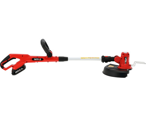 Тример для трави 18 В з акумулятором 2 А·год і зарядним пристроєм, безщітковий YATO YT-85019