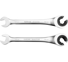 Трещоточный ключ в полуоткрытом состоянии 14 мм YATO YT-01336