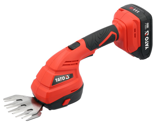 Акумуляторні ножиці для трави та кущів 18В 2Аг із зарядним пристроєм YATO YT-828357