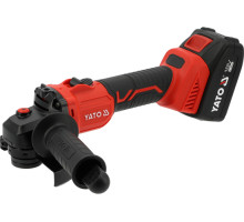 Шлифмашина угловая бесщеточная 125 мм, 18В, 4Ач зарядное устройство YATO YT-828251