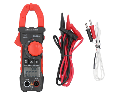 Мультиметр-кліщі для вимірювання електричних параметрів 10 мА — 600 А YATO YT-730934