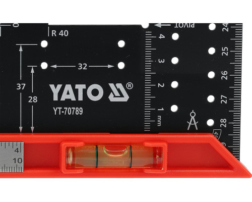 Угольник металлический с уровнем 300 мм YATO YT-70789