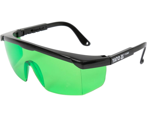 Окуляри зелені для роботи з лазерними приладами з чохлом YATO YT-30461