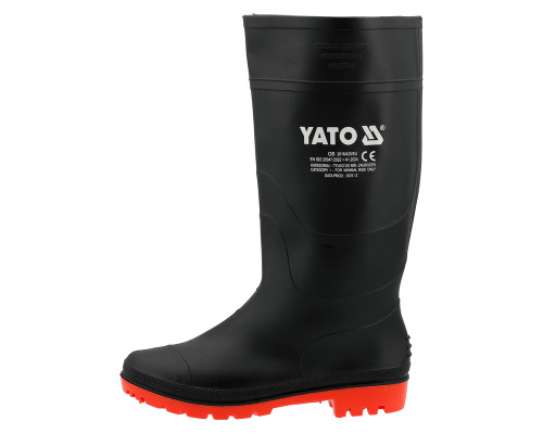 Резиновые сапоги из ПВХ с высоким водоотталкивающим покрытием YATO YT-80892, размер 41