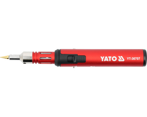 Газовый паяльник с вращением на 360° и аксессуарами YATO YT-36707