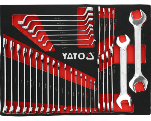Сервисный шкаф с 7 ящиками, 190 инструментов, с замком для открывания YATO YT-55306