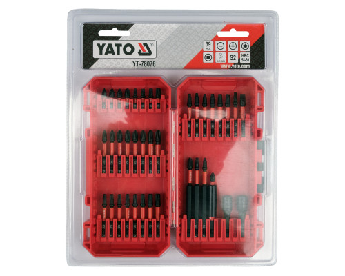 Набор бит для ударной отвертки 39 шт. YATO YT-78076