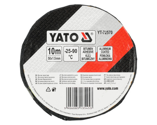 Битумная ремонтная лента 1.5 мм x 100 мм x 10 м YATO YT-72572
