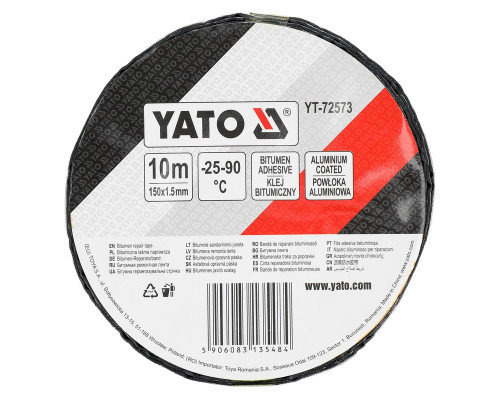 Битумная ремонтная лента 1.5 мм x 150 мм x 10 м YATO YT-72573