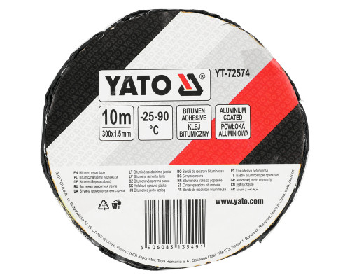 Битумная ремонтная лента 1.5 мм x 300 мм x 10 м YATO YT-72574