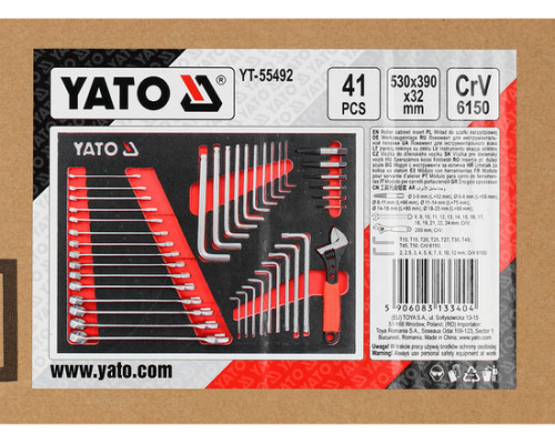 Вставка с инструментами для инструментального ящика YATO YT-55492