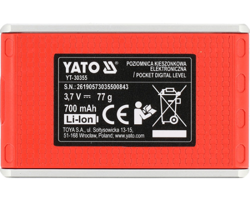 Карманный уровень с лазером YATO YT-30355