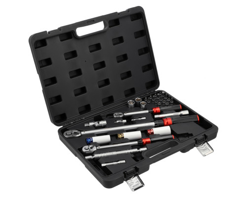 Комплект динамометрических ключей 1/4", 3/8", 1/2" диапазон 2-220 Н·м 32 шт. YATO YT-07717