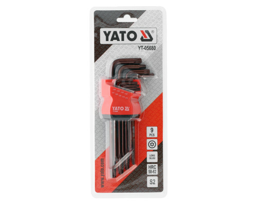 Набор ключей TORX T10-T50 9шт. YATO YT-05680