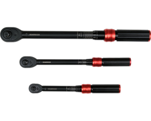 Динамометрический ключ 1/4", 3/8", 1/2", 2-220Нм, 9 элементов, YATO YT-07716