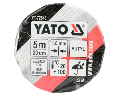 Бутиловая лента 200мм х 5м YATO YT-72543