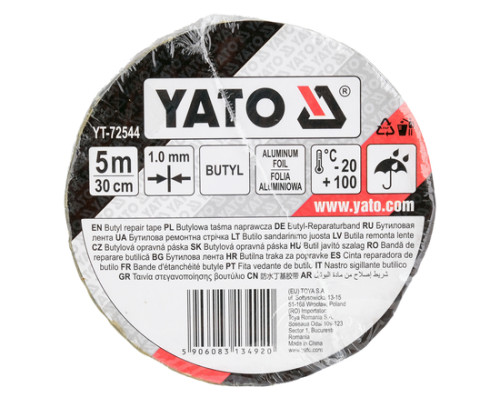 Бутиловая лента 300мм х 5м YATO YT-72544