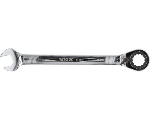 Комбинированный ключ с трещоткой на 24 мм YATO YT-1667