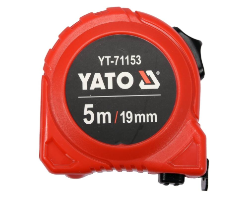 Рулетка рулонна зі сталевою стрічкою 5м х 19мм YATO YT-71153