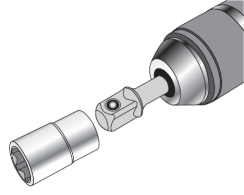 Комплект перехідників SDS-PLUS для розеток-1/4", 3/8", 1/2" YATO YT-04686