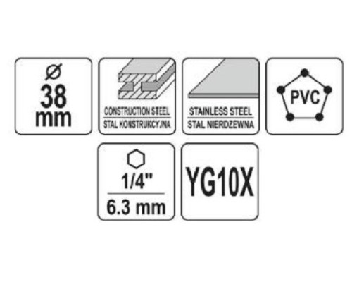 Коронка TCT по металу 40мм YATO YT-44062