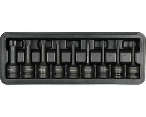 Набор ударных шестигранных ключей SPLINE 1/2" YATO YT-10691