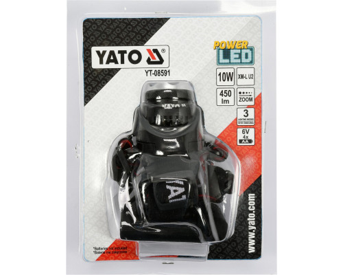 Налобний ліхтар 10 Вт YATO YT-08591
