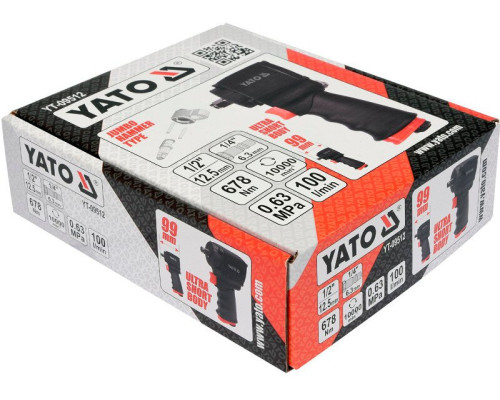 Короткий пневматичний гайковерт YATO YT-09512