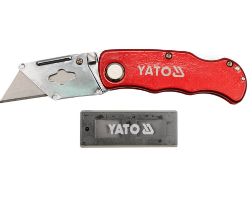 Ніж із трапецієподібним лезом + запасні леза 61х33 мм YATO YT-7532