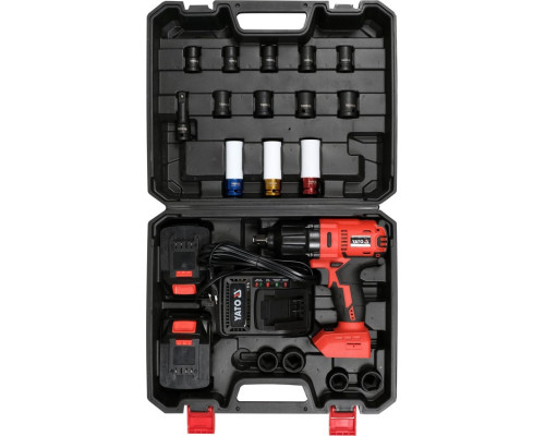 Ударний гайковерт 18В 1/2" 700 Нм безщітковий з гніздами CrMo YATO YT-82807