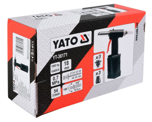 Пневматический заклепочник YATO YT-36171