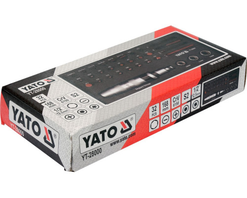 Набір ударних викруток з головками 32 шт YATO YT-28000