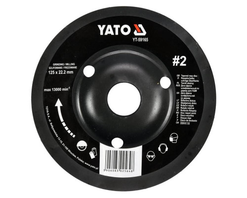 Диск-фреза шліфувальний по дереву та алюмінію 125 мм YATO YT-59165
