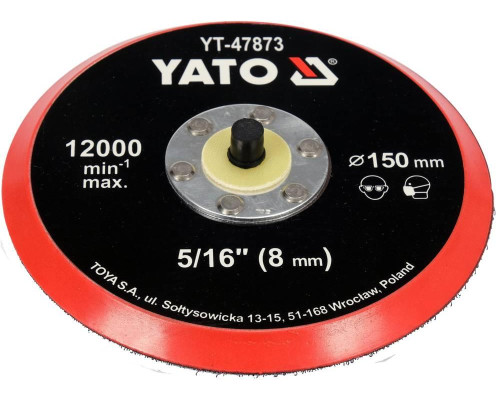 Поліруюче коло на липучці 150 мм, М5/16 YATO YT-47873