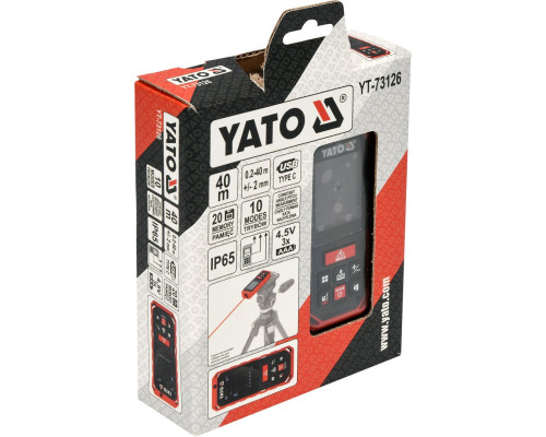 Лазерна рулетка далекомір до 40 м YATO YT-73126