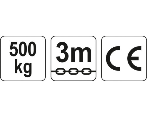 Таль ланцюгова ручна 0,5 тонни YATO YT-58950