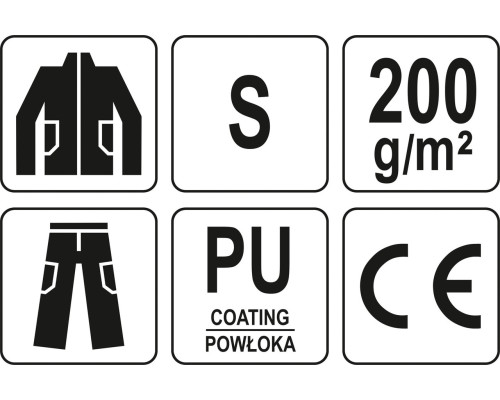 Дощовик-комплект робочий непромокальний YATO YT-79710 розмір S