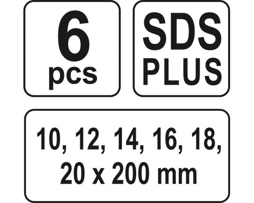 Спіральні свердла по дереву для перфоратора SDS+ YATO YT-3300
