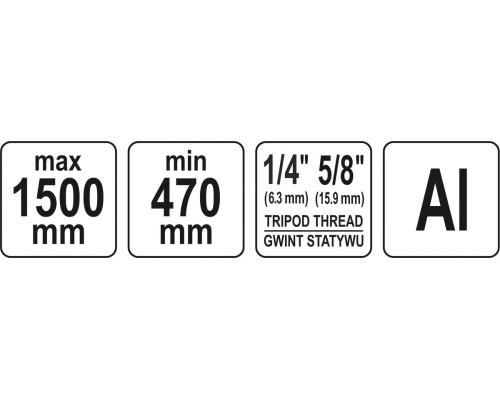 Алюмінієвий штатив 150 см YATO YT-30477