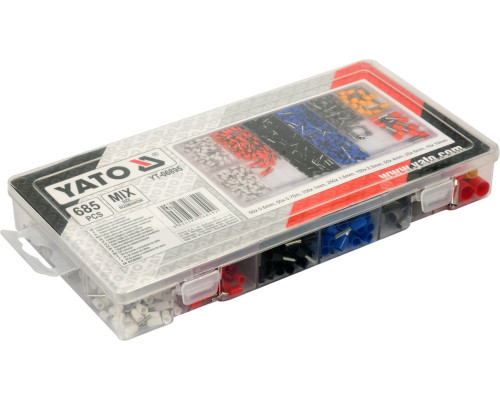 Набір кабельних наконечників і з'єднувачів 685 шт YATO YT-06895