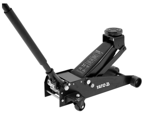 3т двопоршневий гідравлічний домкрат - швидкий підйом YATO YT-17214