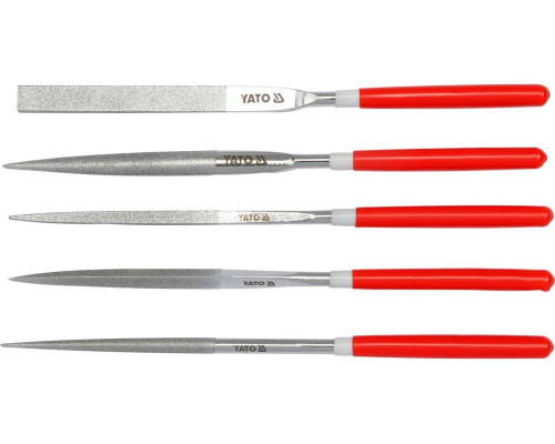 Алмазні надфілі, голки 5х180х70 мм, набір 5 шт. YATO YT-6146