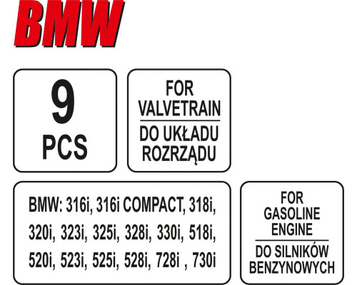 Комплект блокування ГРМ BMW Vanos YATO YT-06022