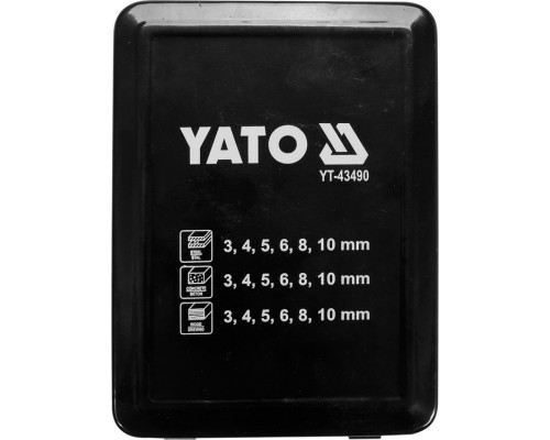 Набір універсальних свердел із 18 шт YATO YT-43490