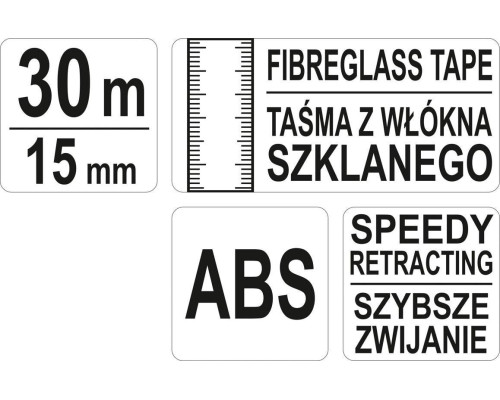 Рулетка геодезична 30м x 15мм YATO YT-71540