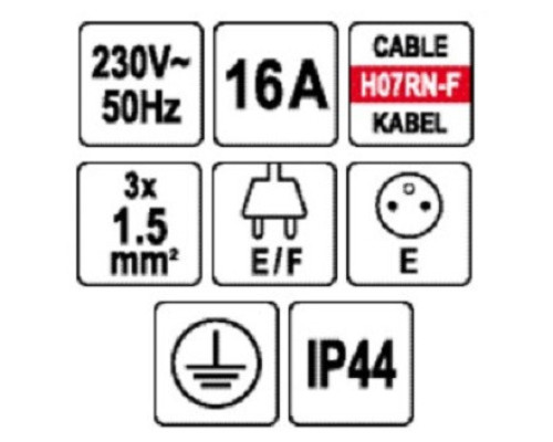 Подовжувач електричний 10м YATO YT-8116