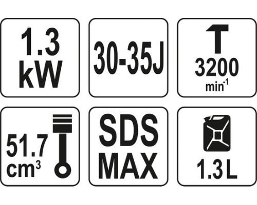 Перфоратор SDS-MAX 45 Дж YATO YT-82138
