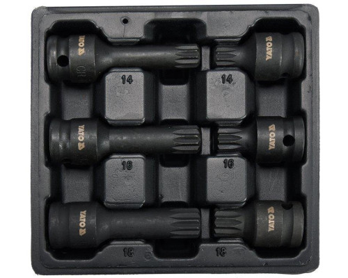 Набір ударних ключів SPLINE 1/2" YATO YT-10652