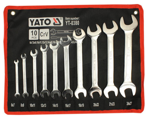 Набір професійних комбінованих ключів YATO YT-0380
