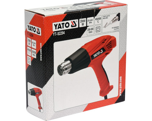 Фен будівельний 2000 Вт YATO YT-82294